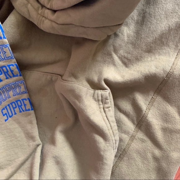 Olive green supreme hoodie m - Picture 5 of 6